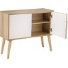 image:imageSignature Design by Ashley Orinfield Contemporary Accent Cabinet with 2 Doors Dark BrownLight Brown