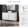 image:imageSignature Design by Ashley Orinfield Contemporary Accent Cabinet with 2 Doors Dark BrownLight Brown