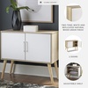 image:imageSignature Design by Ashley Orinfield Contemporary Accent Cabinet with 2 Doors Dark BrownLight Brown