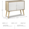 image:imageSignature Design by Ashley Orinfield Contemporary Accent Cabinet with 2 Doors Dark BrownLight Brown