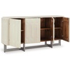 image:imageSignature Design by Ashley Ornawel Contemporary 4Door Accent Cabinet with 2 Shelves Step Pattern and Lightly Distressed Finish White