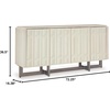 image:imageSignature Design by Ashley Ornawel Contemporary 4Door Accent Cabinet with 2 Shelves Step Pattern and Lightly Distressed Finish White