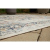 image:imageSignature Design by Ashley Outdoor Rug Blue and Orange Medallion 5 x 7