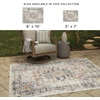image:imageSignature Design by Ashley Outdoor Rug Blue and Orange Medallion 5 x 7