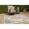 image:imageSignature Design by Ashley Outdoor Rug Blue and Orange Medallion 5 x 7