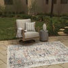 image:imageSignature Design by Ashley Outdoor Rug Blue and Orange Medallion 5 x 7