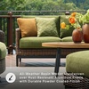 image:imageSignature Design by Ashley Oval Outdoor Coffee Table TwoTone BrownCasual
