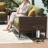 image:imageSignature Design by Ashley Oval Outdoor Coffee Table TwoTone BrownCasual