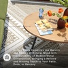 image:imageSignature Design by Ashley Oval Outdoor Coffee Table TwoTone BrownOutdoor Coffee Table
