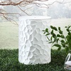 image:imageSignature Design by Ashley Polly Geometric Honeycomb Indoor Outdoor Accent Stool or Table WhiteIrregular