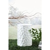 image:imageSignature Design by Ashley Polly Geometric Honeycomb Indoor Outdoor Accent Stool or Table WhiteIrregular