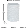 image:imageSignature Design by Ashley Polly Geometric Honeycomb Indoor Outdoor Accent Stool or Table WhiteIrregular