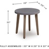 image:imageSignature Design by Ashley Round Outdoor End Table Patio Side Table