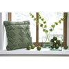 image:imageSignature Design by Ashley Rustingmere Casual Square IndoorOutdoor Pillow with Geometric Design 16 x 16 GreenGreen