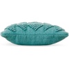 image:imageSignature Design by Ashley Rustingmere Casual Square IndoorOutdoor Pillow with Geometric Design 16 x 16 GreenTeal