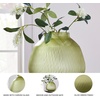 image:imageSignature Design by Ashley Scottyard Vase Olive Green Carved Glass Vase for IndoorOutdoor Styling Watertight Accent for Fresh Florals and Greenery 55 W x 55 D x 1725 HLight Green