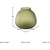 image:imageSignature Design by Ashley Scottyard Vase Olive Green Carved Glass Vase for IndoorOutdoor Styling Watertight Accent for Fresh Florals and Greenery 55 W x 55 D x 1725 HLight Green