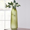 image:imageSignature Design by Ashley Scottyard Vase Olive Green Carved Glass Vase for IndoorOutdoor Styling Watertight Accent for Fresh Florals and Greenery 55 W x 55 D x 1725 HLight Green