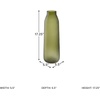 image:imageSignature Design by Ashley Scottyard Vase Olive Green Carved Glass Vase for IndoorOutdoor Styling Watertight Accent for Fresh Florals and Greenery 55 W x 55 D x 1725 HLight Green
