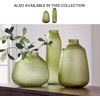 image:imageSignature Design by Ashley Scottyard Vase Olive Green Carved Glass Vase for IndoorOutdoor Styling Watertight Accent for Fresh Florals and Greenery 55 W x 55 D x 1725 HLight Green