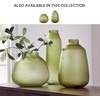 image:imageSignature Design by Ashley Scottyard Vase Olive Green Carved Glass Vase for IndoorOutdoor Styling Watertight Accent for Fresh Florals and Greenery 55 W x 55 D x 1725 HLight Green