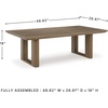 image:imageSignature Design by Ashley Serene Bay Patio Coffee Table Brown