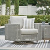 image:imageSignature Design by Ashley Seton Creek Casual Outdoor Weather Resistant Swivel Lounge Chair with Removable Cushion Gray