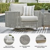 image:imageSignature Design by Ashley Seton Creek Casual Outdoor Weather Resistant Swivel Lounge Chair with Removable Cushion Gray