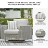 image:imageSignature Design by Ashley Seton Creek Casual Outdoor Weather Resistant Swivel Lounge Chair with Removable Cushion Gray