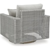 image:imageSignature Design by Ashley Seton Creek Casual Outdoor Weather Resistant Swivel Lounge Chair with Removable Cushion Gray