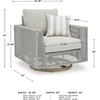 image:imageSignature Design by Ashley Seton Creek Casual Outdoor Weather Resistant Swivel Lounge Chair with Removable Cushion Gray