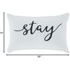 image:imageSignature Design by Ashley Tannerton Scandinavian Rectangular IndoorOutdoor Pillow with Scripted Accent 22 x 14 White amp Black