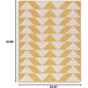 image:imageSignature Design by Ashley Thomley Casual IndoorOutdoor Geometric 5 x 7 Rug with Non Slip Backing Yellow amp White53 x 611 Rectangular