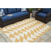 image:imageSignature Design by Ashley Thomley Casual IndoorOutdoor Geometric 5 x 7 Rug with Non Slip Backing Yellow amp White53 x 611 Rectangular