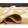 image:imageSignature Design by Ashley Thomley Casual IndoorOutdoor Geometric 5 x 7 Rug with Non Slip Backing Yellow amp White53 x 611 Rectangular