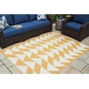 image:imageSignature Design by Ashley Thomley Casual IndoorOutdoor Geometric 5 x 7 Rug with Non Slip Backing Yellow amp White79 x 911 Rectangular