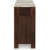 image:imageSignature Design by Ashley Tobinville Contemporary 4Door Accent Cabinet with Fixed Shelves Dark Brown
