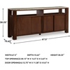 image:imageSignature Design by Ashley Tobinville Contemporary 4Door Accent Cabinet with Fixed Shelves Dark Brown