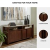 image:imageSignature Design by Ashley Tobinville Contemporary 4Door Accent Cabinet with Fixed Shelves Dark Brown
