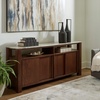 image:imageSignature Design by Ashley Tobinville Contemporary 4Door Accent Cabinet with Fixed Shelves Dark Brown