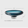 image:imageSignature Design by Ashley Vallborough Contemporary Round IndoorOutdoor Glass Bowl Blue