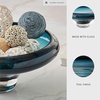 image:imageSignature Design by Ashley Vallborough Contemporary Round IndoorOutdoor Glass Bowl Blue