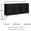 image:imageSignature Design by Ashley Vallisburg Casual Accent Cabinet with 3 Doors and Adjustable Shelves Black amp Light Brown