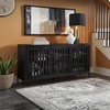image:imageSignature Design by Ashley Vallisburg Casual Accent Cabinet with 3 Doors and Adjustable Shelves Black amp Light Brown