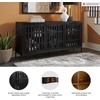 image:imageSignature Design by Ashley Vallisburg Casual Accent Cabinet with 3 Doors and Adjustable Shelves Black amp Light Brown