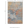 image:imageSignature Design by Ashley Wraylen 53 x 7 Blue and Burnt Orange Rug IndoorOutdoor Low Pile Machine Woven Style 92 Polyester 8 Polypropylene for Patios or Living Rooms Multi Color53 x 7 Rectangular