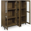 image:imageSignature Design by Ashley Wrenridge Casual Accent Cabinet with AntiTipping and Adjustable Shelf Light Brown
