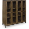 image:imageSignature Design by Ashley Wrenridge Casual Accent Cabinet with AntiTipping and Adjustable Shelf Light Brown