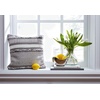 image:imageSignature Design by Ashley Yarnley Casual Square IndoorOutdoor Pillow with Stripe Design 16 x 16 Gray amp WhiteGray  White
