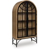 image:imageSignature Design by Ashley Arched Accent Cabinet with Glass Doors Black